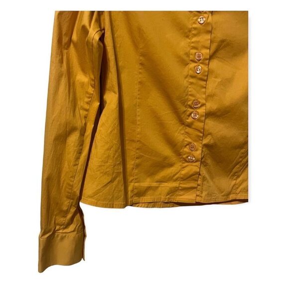 Ivedos 2 shirt orange 70s wide collar vintage EUC button up long sleeve - Picture 3 of 6